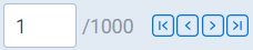The document viewing icons which indicate that the user is on the first document of one thousand.