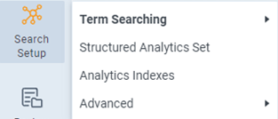 Search Setup tab