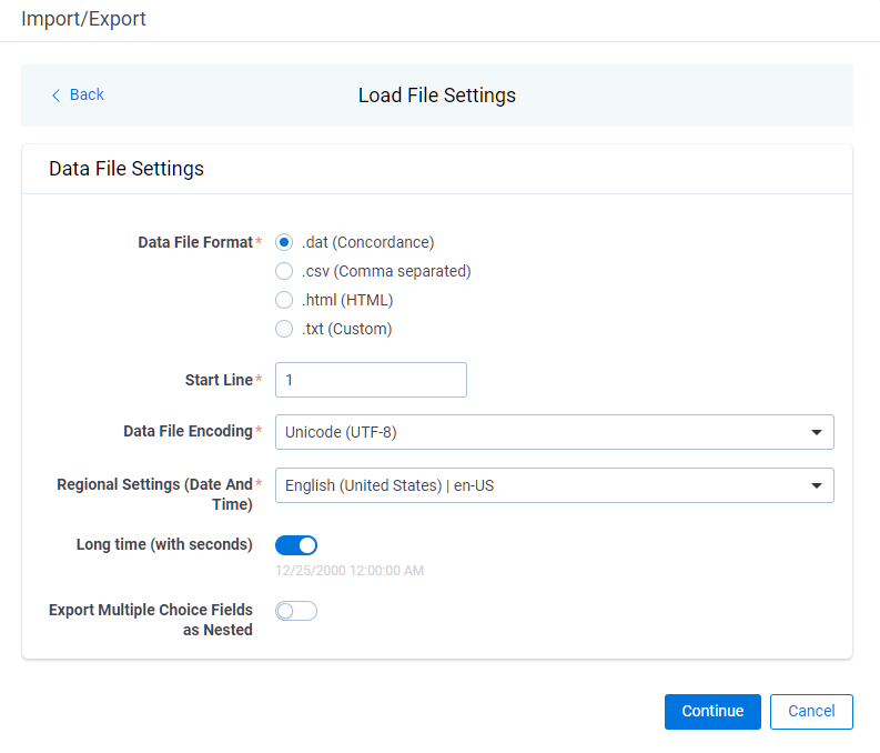 Load File Settings