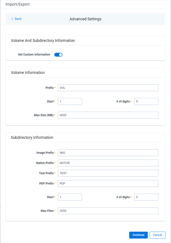 Advanced Settings