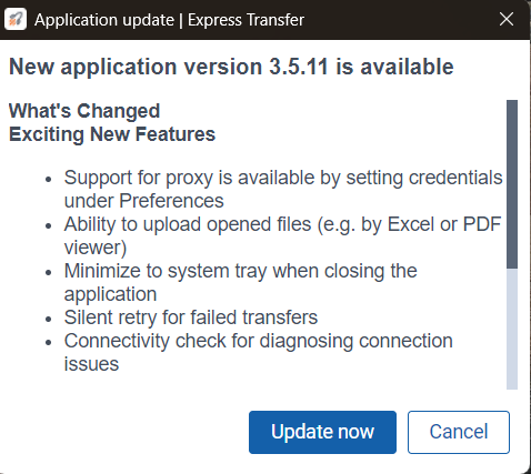 What's changed in Express Transfer
