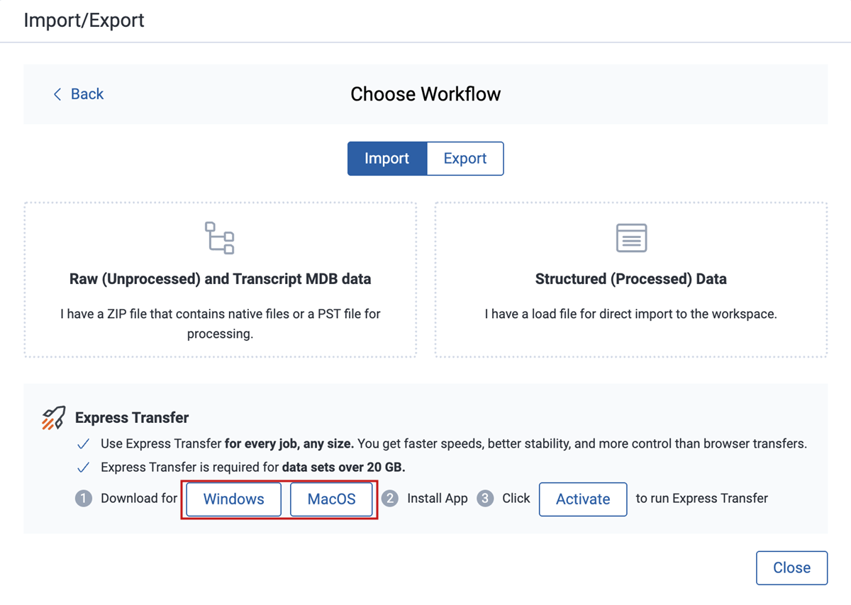 Choose Workflow