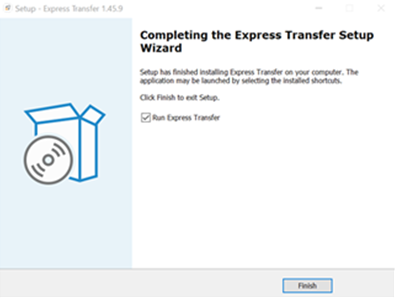 Installation complete dialog
