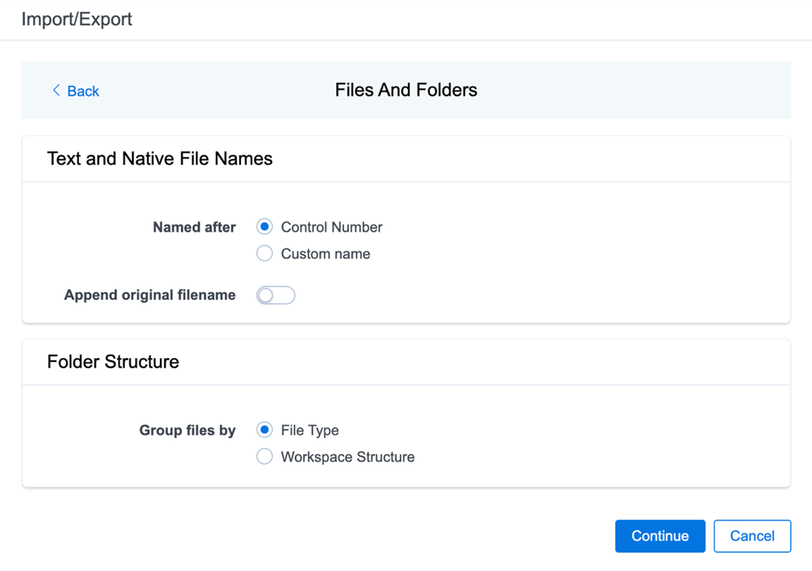 Files and Folders to add text and native file names and folder structure