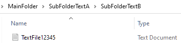 Sample of Zip file structure