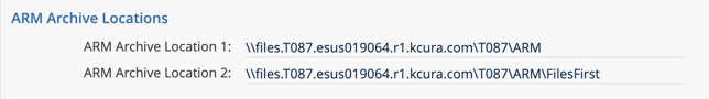 An ARM Archive Location for files first workflow
