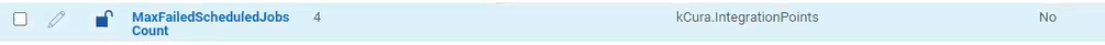 Instance setting showing Max Failed Scheduled Jobs Count