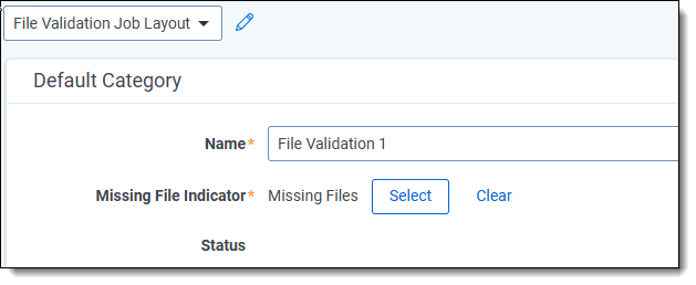 Settings for the File Validation job