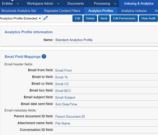 Email field mappings