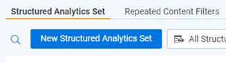 New Structured Analytics Set button