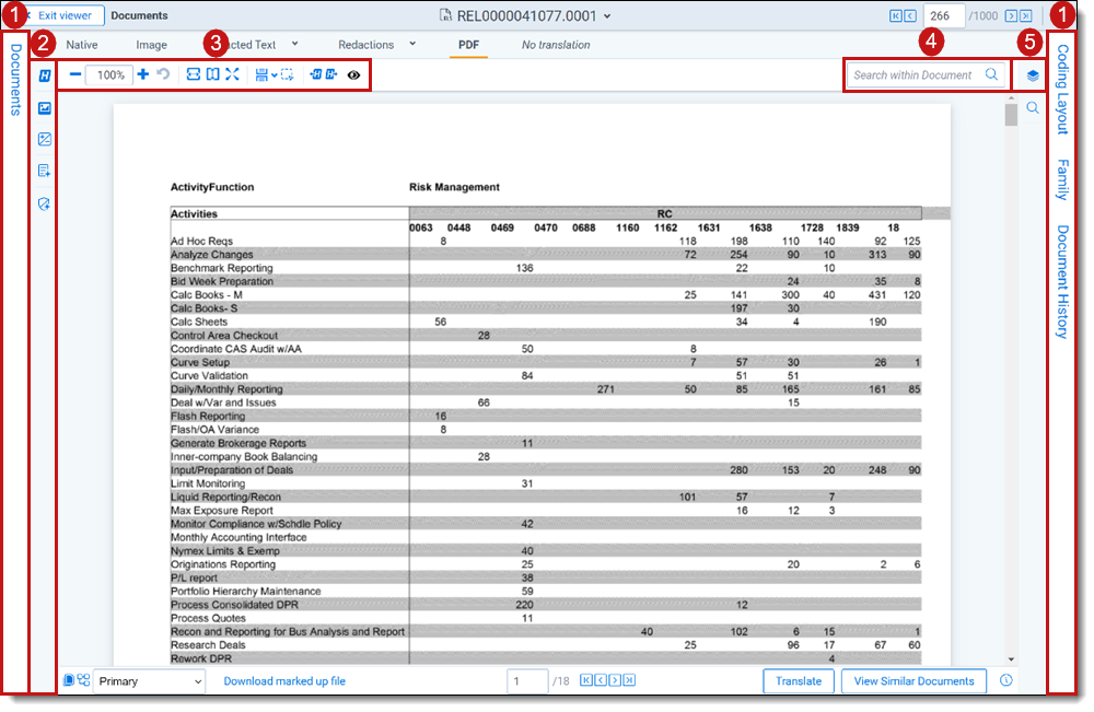 The pdf viewer layout.