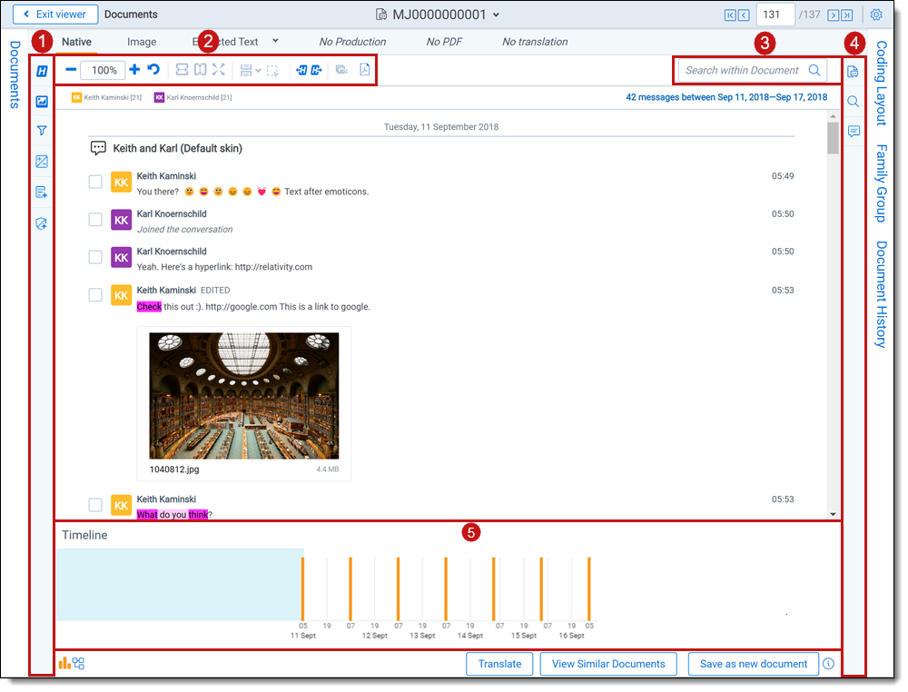 An image of the short message viewer layout.