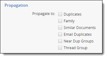 Field propagation options for structured analytics