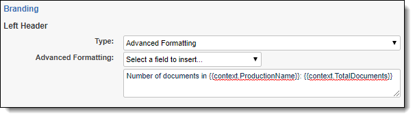 Advanced formatting with the production object