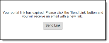 message received when link has expired