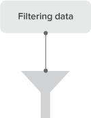 Filtering data icon