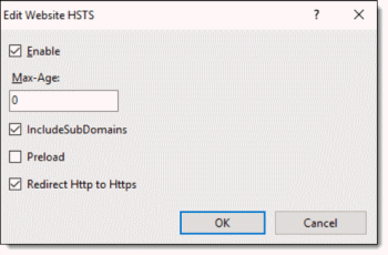 Edit website HSTS pop-up window.
