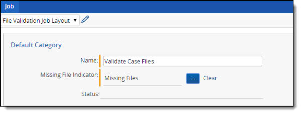 Settings for the File Validation job