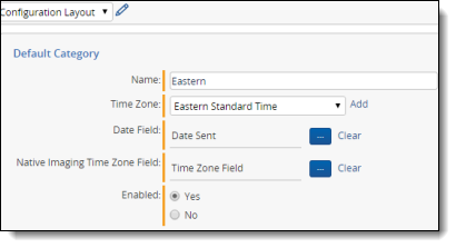 The Native Time Zone Offset script page with sample settings.