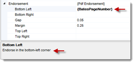 Endorsement metadata in parameters box