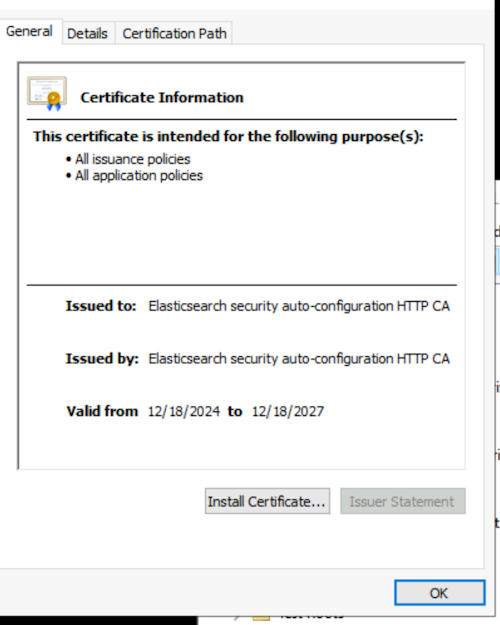 Install Certificate