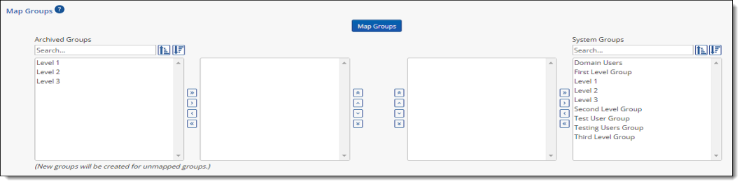 Map Groups page