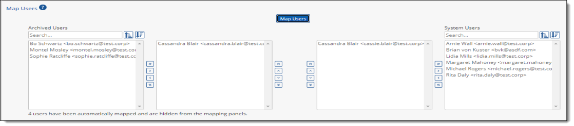 Auto mapped users