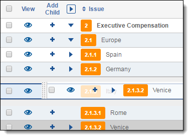 Drag and drop issues to organize