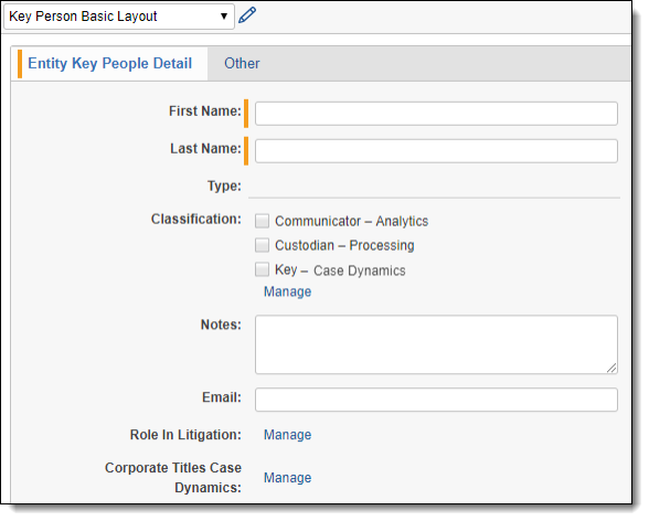 Key Person Basic Layout