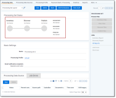 Blank Processing Set status