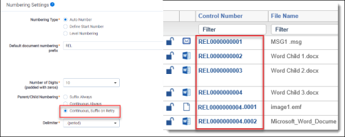 Continuous, suffix on retry choice