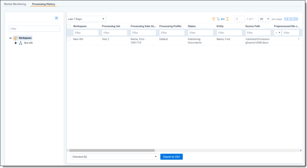 Processing set audits