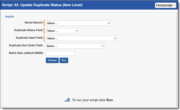 Script 3: Update Duplicate Status (Item Level)