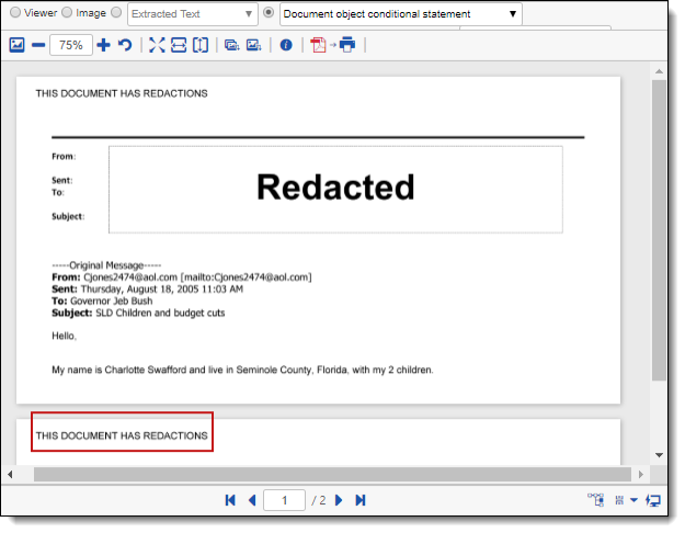 Document object conditional statement branded 