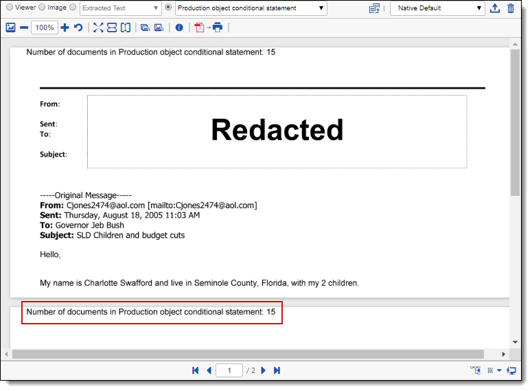 Advanced formatting on the production object branded