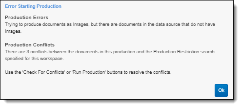 Error Starting Production 