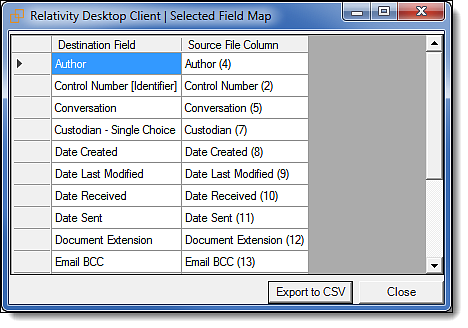 Export to CSV