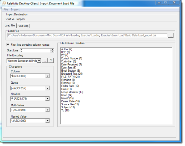 First line contains column names selected