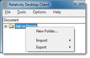 Folder right-click menu