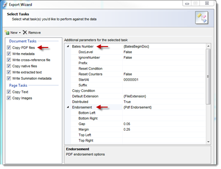 Parameters box