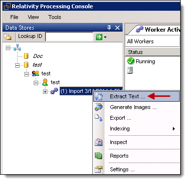 Data stores window