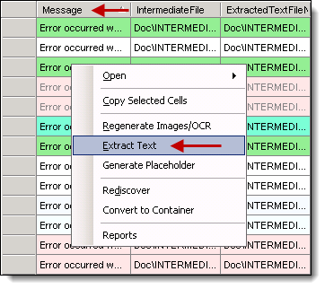 Extract text selection