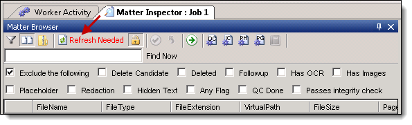 Matter Inspector window