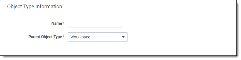 Object Type Information section