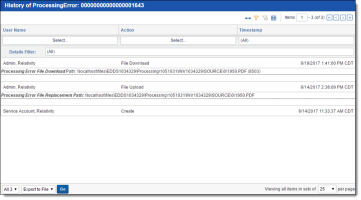 Processing audit