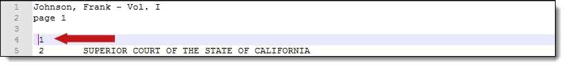 txt file: space number space text option