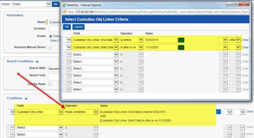 Custodian Object Linker criteria