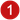 A solid red circle containing the number one.