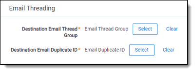 Email Threading mapping fields