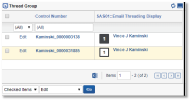 Relational items view